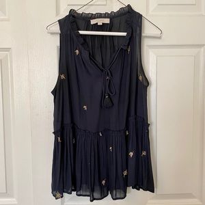 LOFT Sheer Tank Blouse